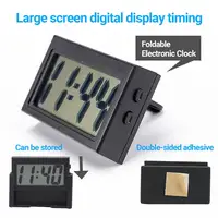 Horloge électronique tableau de bord de voiture étudiant examen étude Mini écran LCD grand écran Table bureau horloge numérique maison 5
