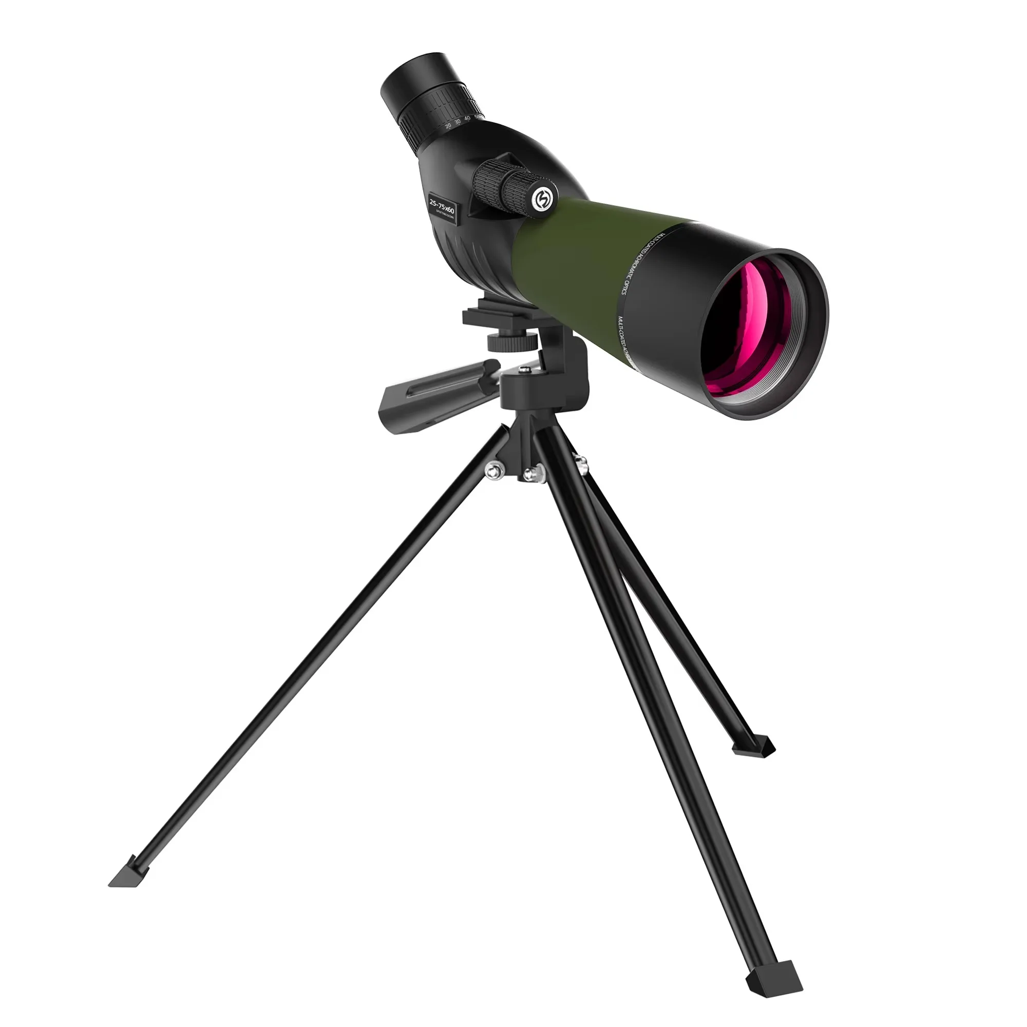Amazon | 25-75x60 ED スポッティングスコープ ターゲット撮影用 伸縮