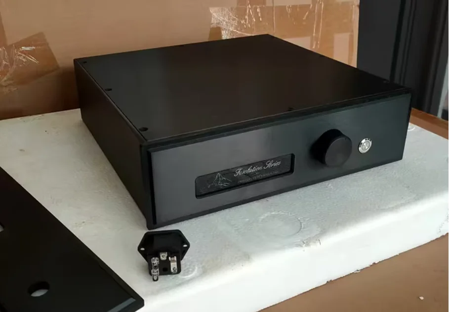 블랙 FM 증폭기 알루미늄 증폭기 섀시 프리앰프 DIY 인클로저 설치 박스 320*90*308mm 또는 258mm