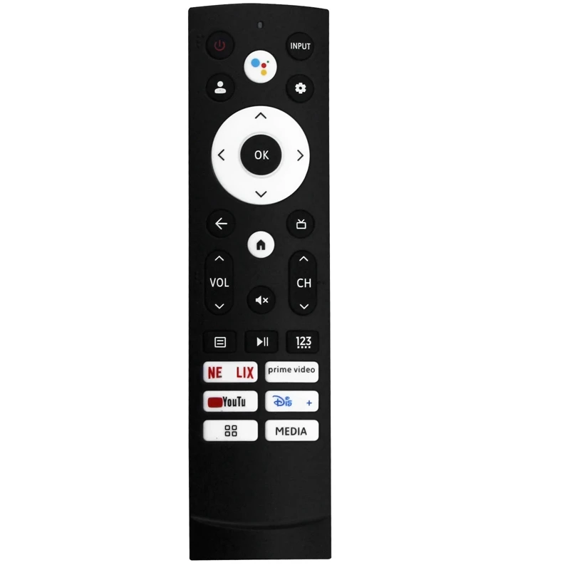 Telecomando 1 Pezzo Sostituire Plastica Nera Per Hisense Smart Tv 50 A6H 50 A65H 43 A6H 43 A65H