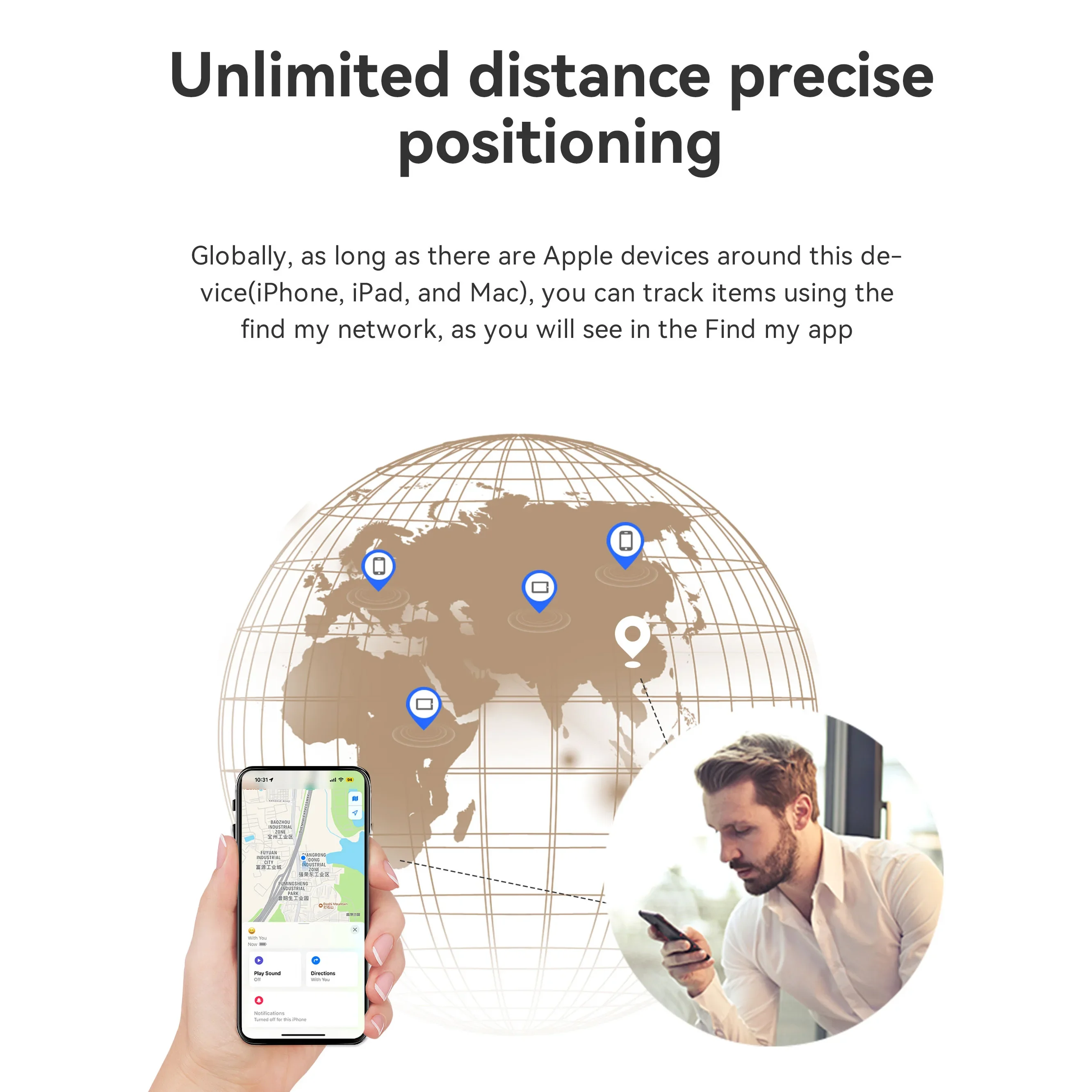 Mini GPS Tracker Apple iOS System Find My APP Smart Tag Child's Bag Pet Bike Bag Anti Loss Smart Bluetooth Locator smart anti lost locator