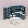 1Pc/Set 1:12 Dollhouse Miniature Wooden Kitchen Furniture Cupboard Worktop Counter Dolls House Kitchen Set Accessories Kids Toy 2