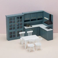 1Pc/Set 1:12 Dollhouse Miniature Wooden Kitchen Furniture Cupboard Worktop Counter Dolls House Kitchen Set Accessories Kids Toy 2
