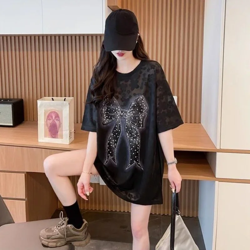 Floral Woman Tops Baggy T Shirt for Women Y2k Clothes Korean