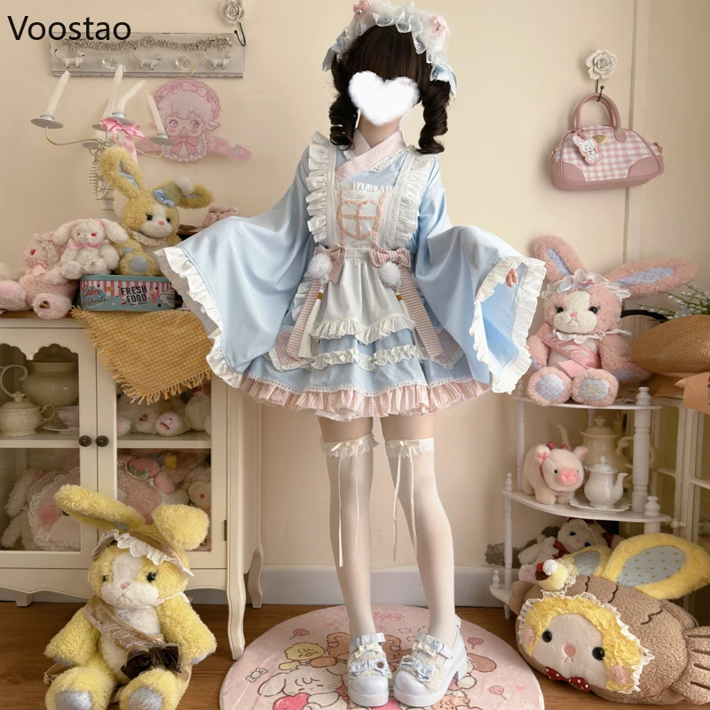 Lolita Fashion Kawaii Dress Shop Anime Lolita Maid Dress Set