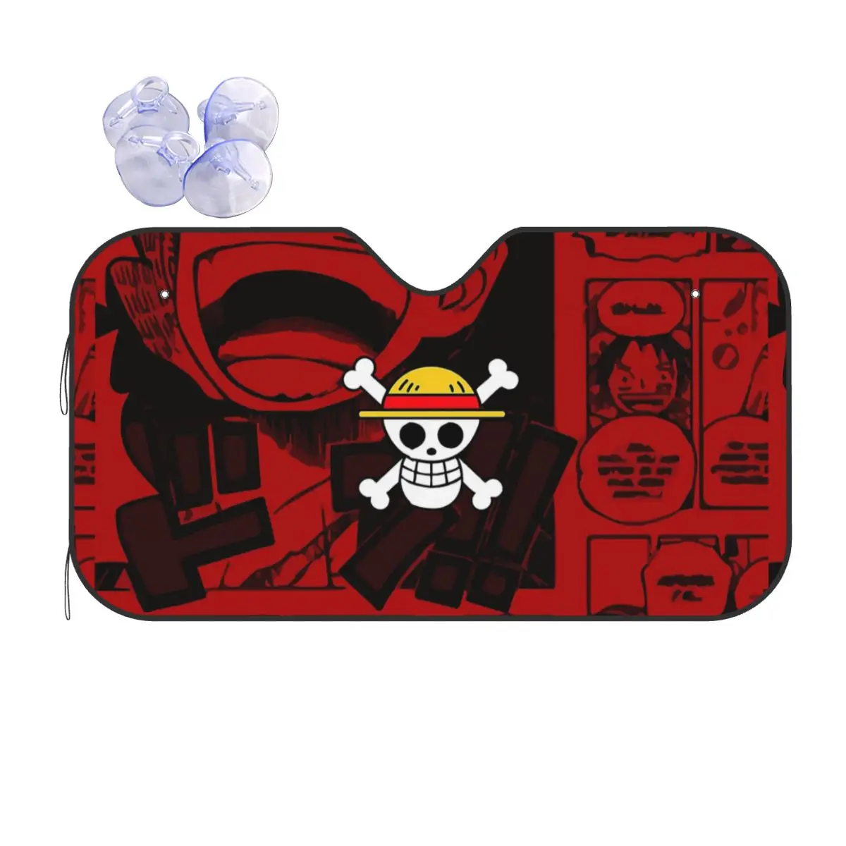 One Piece Window Sunshade: The Ultimate Pirate Flag Car Shade for Fans and  Functionality, image size:1200x1200