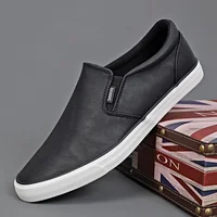 Comfortable Casual oes Men's Slip-On Loers Versatile Lightweight Breathable Faionable Flat Heel round Toe Rubber Outsole