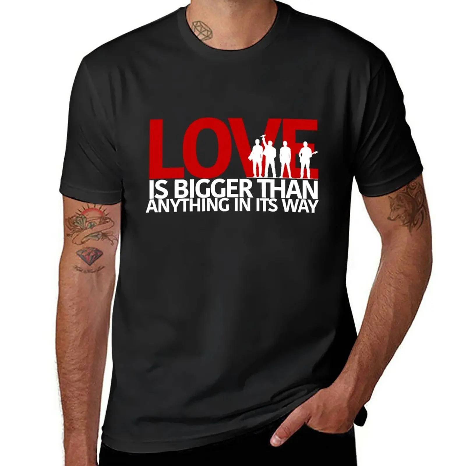 

U2 Love Is Bigger Than Anything In Its Way T-Shirt quick-drying vintage clothes funnys funny t shirts for men