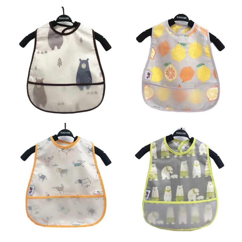 

Baby Feeding Bibs Cartoon EVA Cotton Waterproof Lunch Rice Pocket Toddler Adjustable Bibs Apron Kids Burp Saliva Cloths Bib 0-6Y