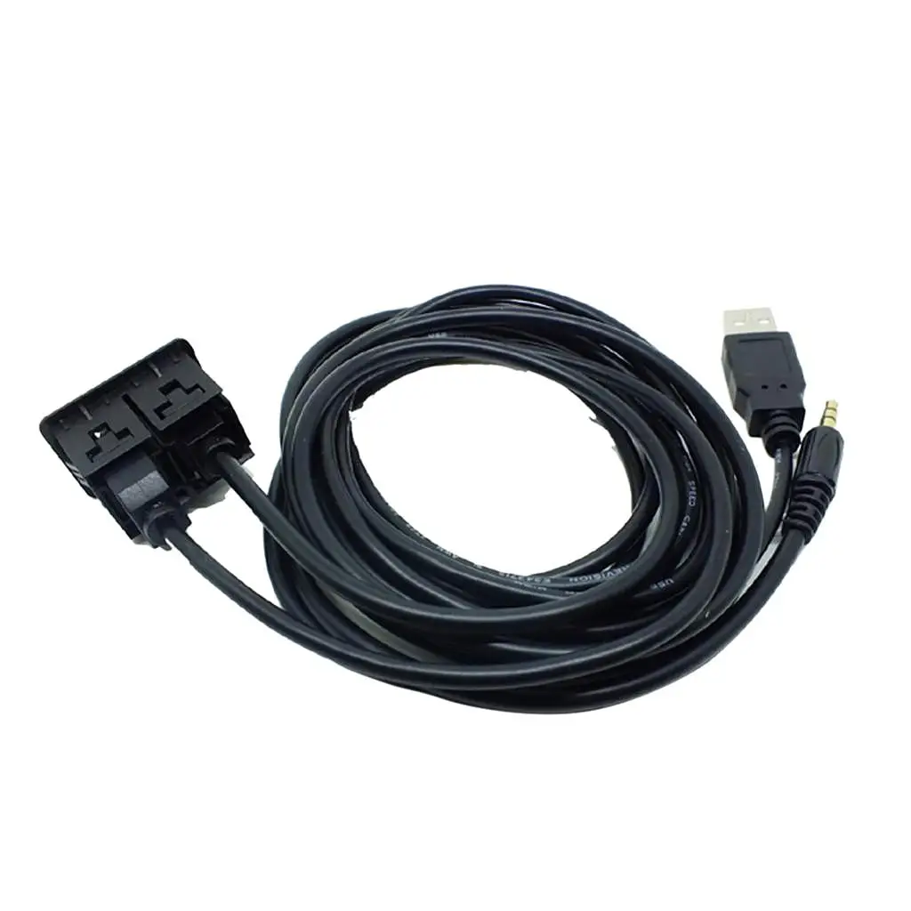 시트로엥 C3와 호환되는 오디오 전송용 USB 마운트 케이블 플러시 패널 블랙 구리 코어