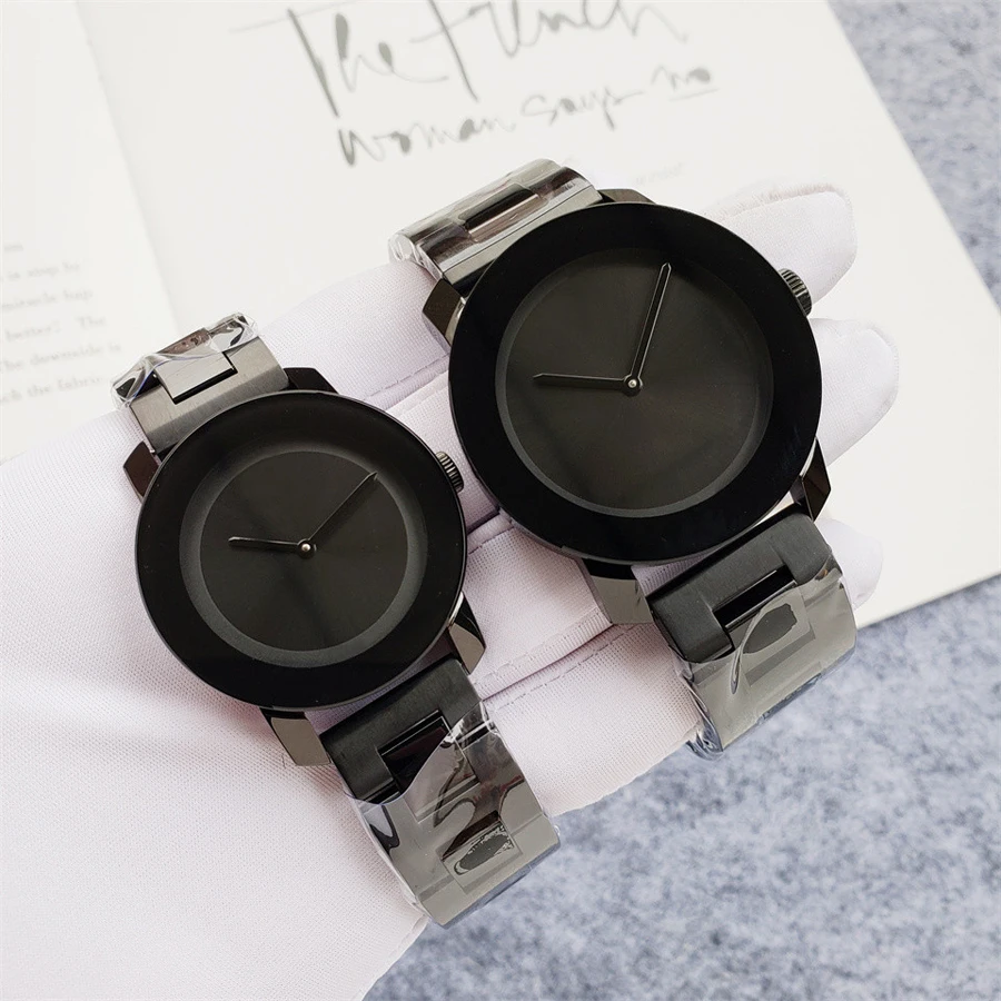 

Brand Wrist Watch Classic Men Women Couples Lovers Stainless Steel Metal Band Quartz Clock Watches M12