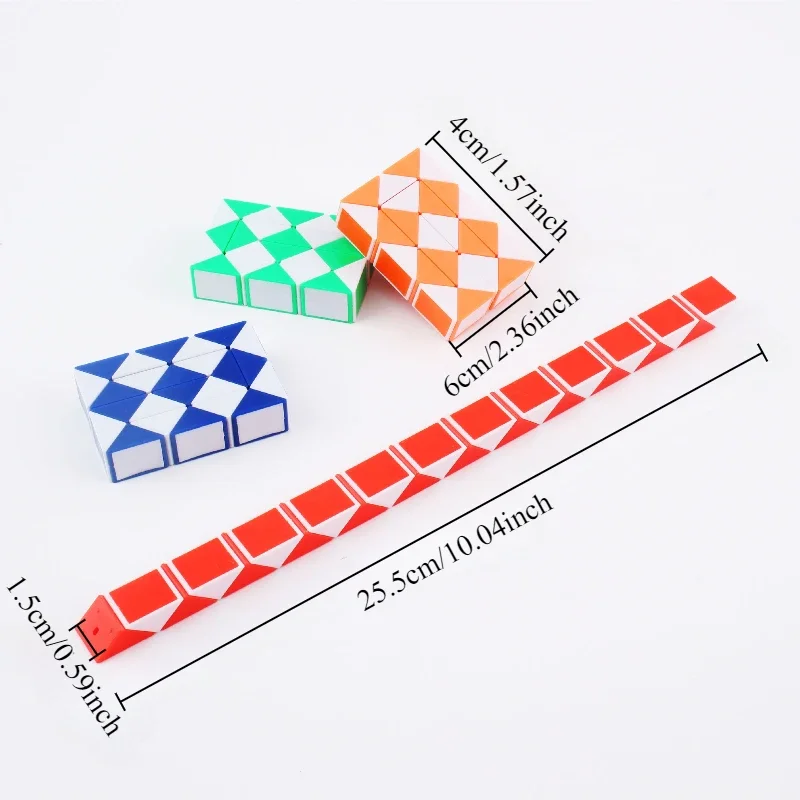 10pcs Variety folding magic cube magic snake ruler children's birthday party educational toys school rewards
