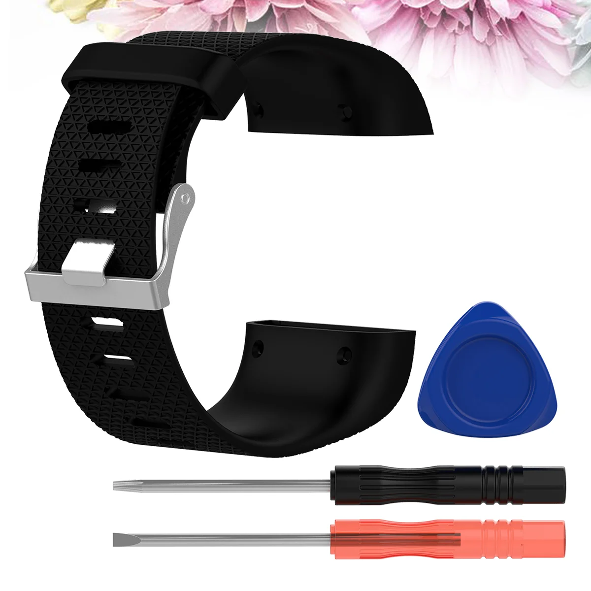 

Watch Band Replacement Quick Release Watch Belt Replacement Wristband Watch Replacement Strap Compatible with Fitbit Surge Black