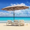 13Ft Large Patio Umbrella With Base Outdoor Double-Sided Market Extra Large Table Umbrella Outdoor Patio Easy Crank for Yard 1
