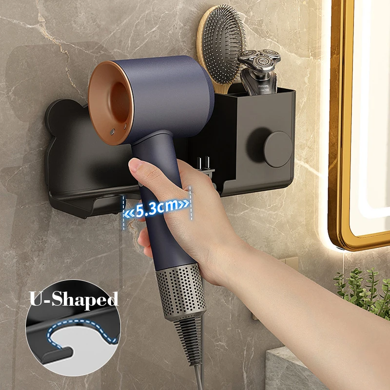Hair Brush Shelves Storage Holder Dryer Cradle Bathroom Shelf Storage Bracket Wall Mounted Rack Hair Dryer Holder storage rack,bathroom shelf,hair dryer holder,bathroom storage shelf,storage shelf,bathroom accessories,shelf bracket,hair tool holder