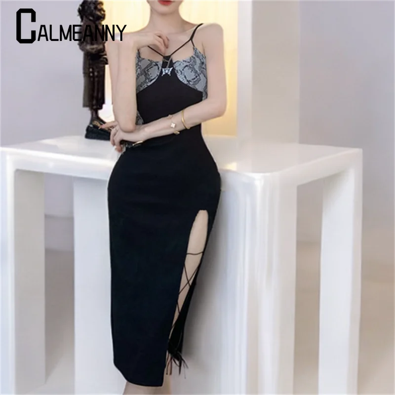 

Lace Sexy Backless Fishnet Slim Stretch Knit High Waist Breathable Comfort Casual 2023 Summer New Style Women's Sling Long Dress