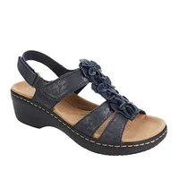 Nouvelles Sandales d'Été 2026 pour Femme, à Plateforme Compensée, Motif Floral, Orthopédiques, Style Rétro Romain, Décontractées, Confortables, à Bout Ouvert 3