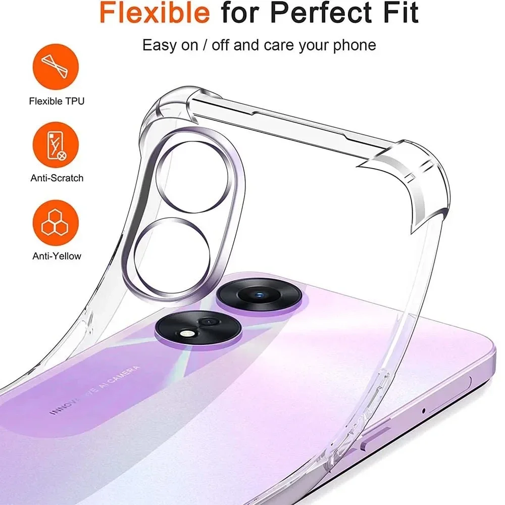 Flexible Transparent TPU Silicone Protective Case - Ultra Clear and Durable Cover