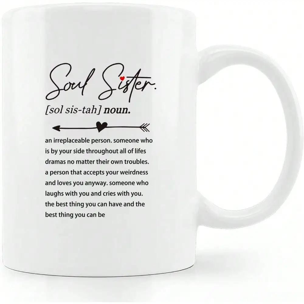 Sisters Heart Coffee Mug Gift - كوب قهوة للأخت على...