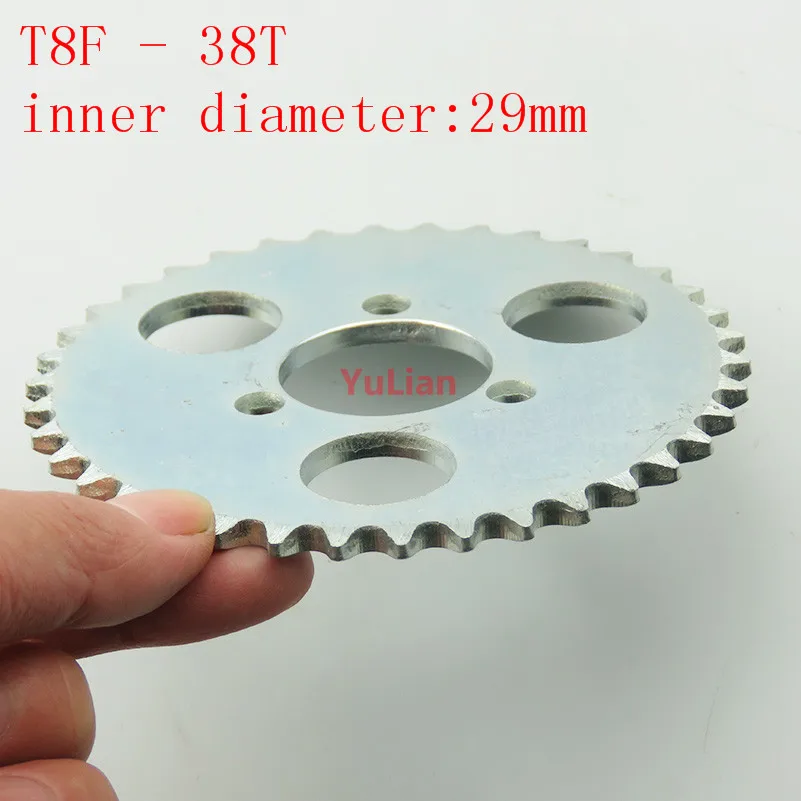 T8F-38T Rear Sprocket 29mm Silver 38 Tooth For 43cc 49cc Minimoto Moped Scooters 2 Stroke Engine Pocket Bike Mini Quad ATV