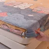 1Pcs Milk Velvet Printed Fitted Sheet Cute Style Warm Mattress Antibacteri Cover Four Corners With Elastic Band  Queen king size 3