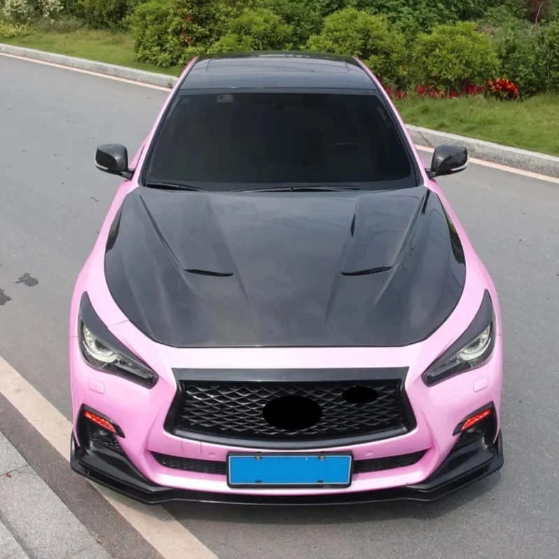Q50 Q50L용 고품질 탄소 섬유 엔진 커버 후드 엔진 보닛