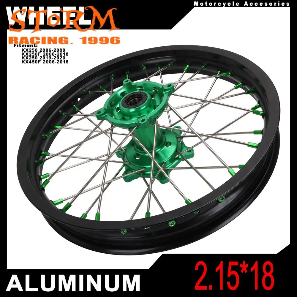 

Motorcycle 19*2.15&18*2.15 Rear Rim Spoked Sprocket Wheel Hub For Kawasaki KX250F KX450F 2006-2018 KX250 2006-2008 2019 2020