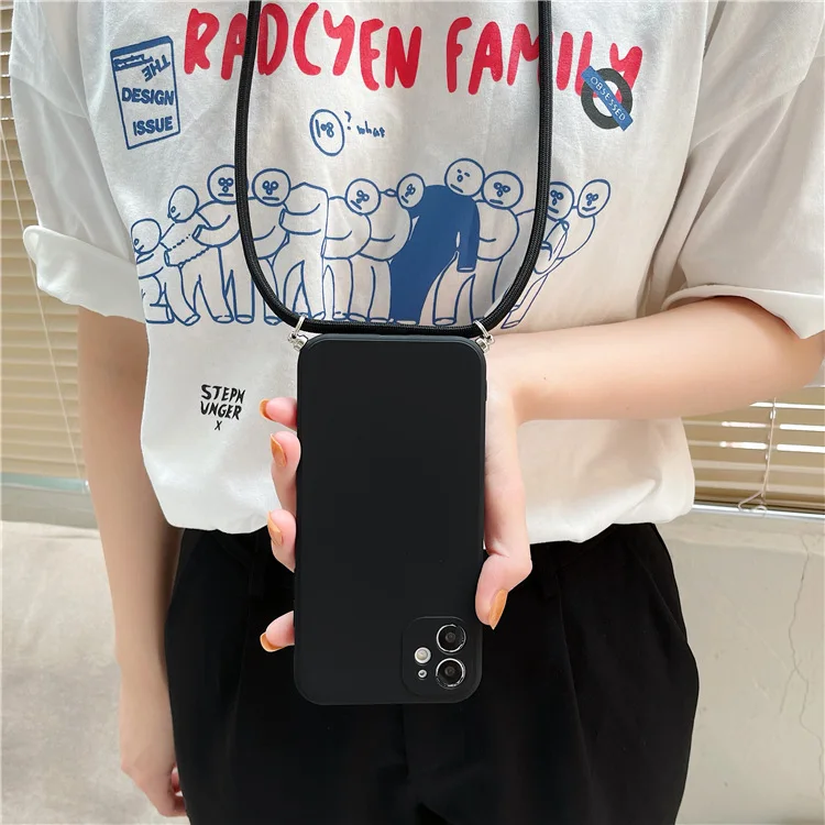 Silicone Crossbody Necklace Strap Lanyard Phone Case