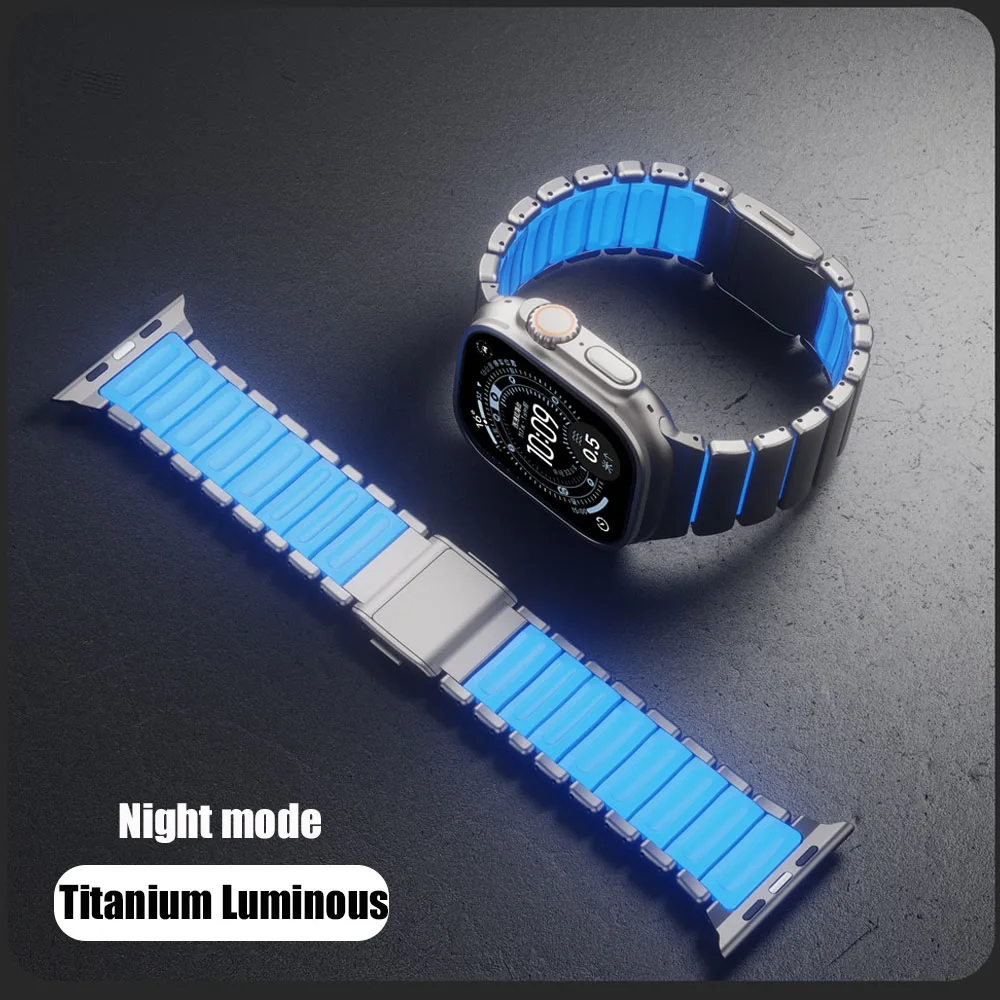 Magnetic Zinc Alloy & Silicone Watch Strap