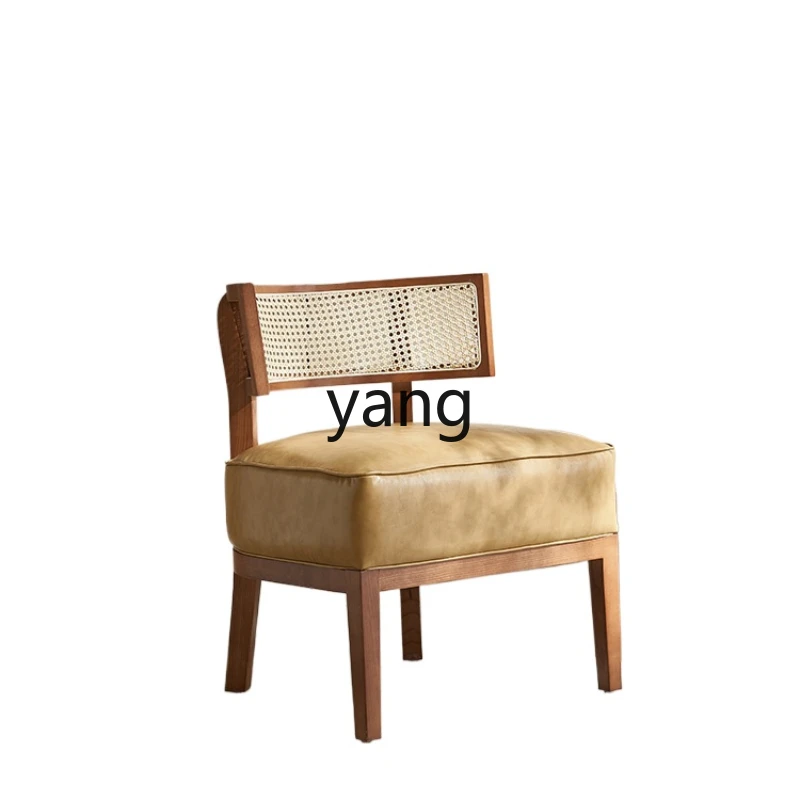 

LXL Rattan Solid Wood Balcony Small Table and Chair Three-Piece Coffee Shop Milk Tea Combination Single