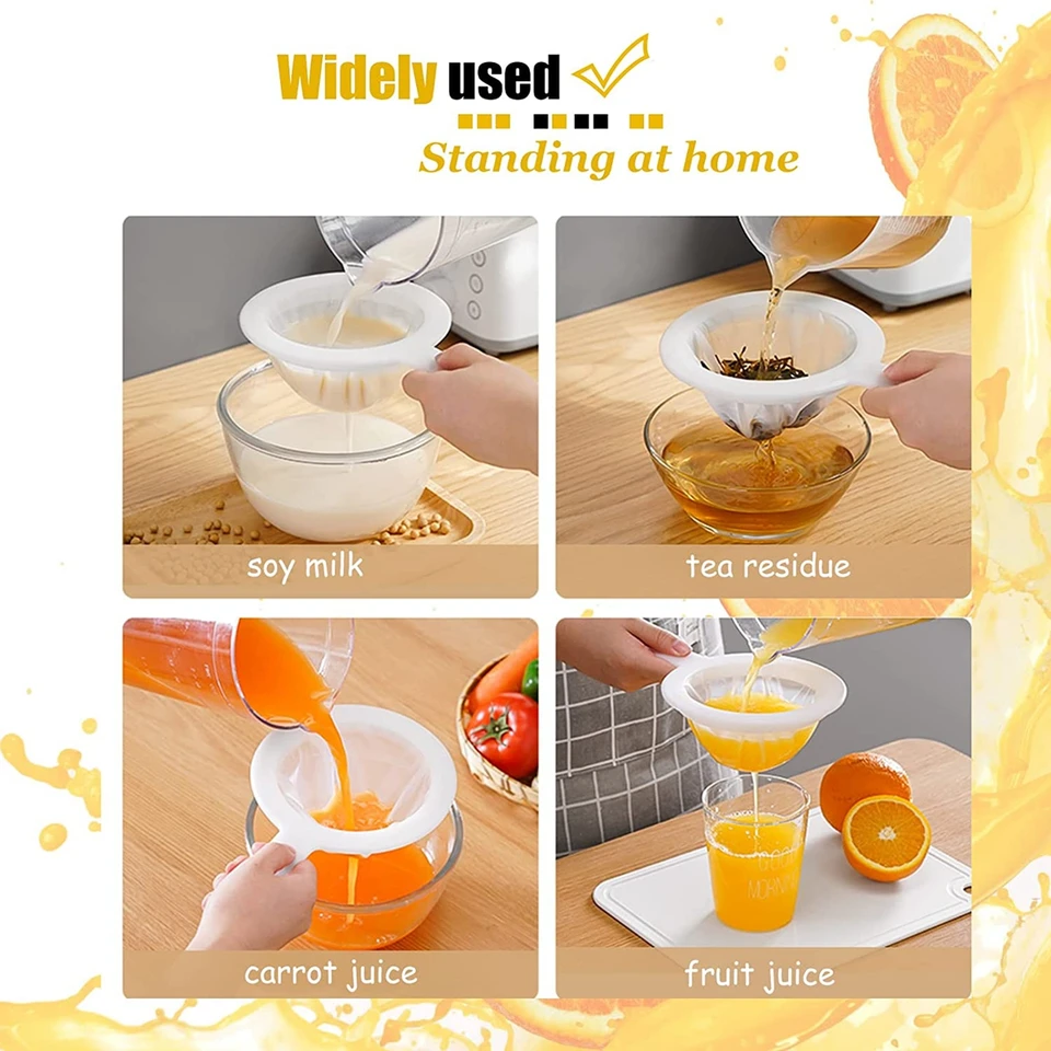 Mini Colino In Rete Di Nylon Ultra Fine (200 Maglie) - Con Manico Antiscivolo E Foro Per Appendere - Per Caffè, Latte, Succhi E Vino