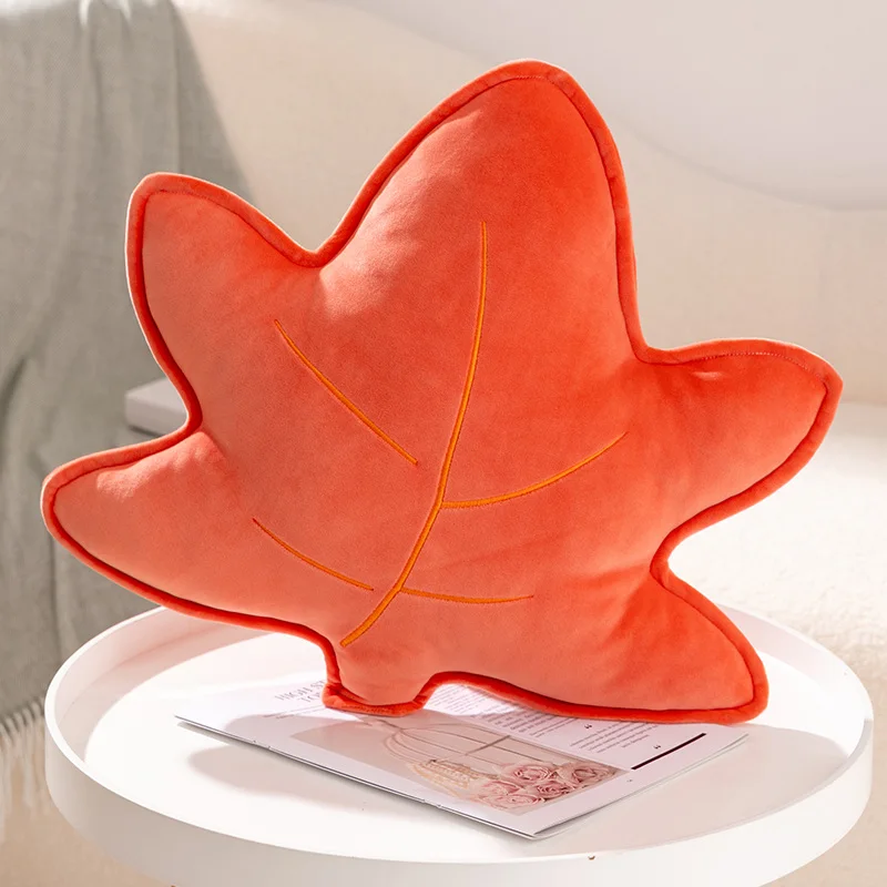 ZU Nature Rural Style Cozy Soft Maple Leaf Ginkgo Butterfly Cloud Pillow Lovely Sofa Home Decor Seat Cushion