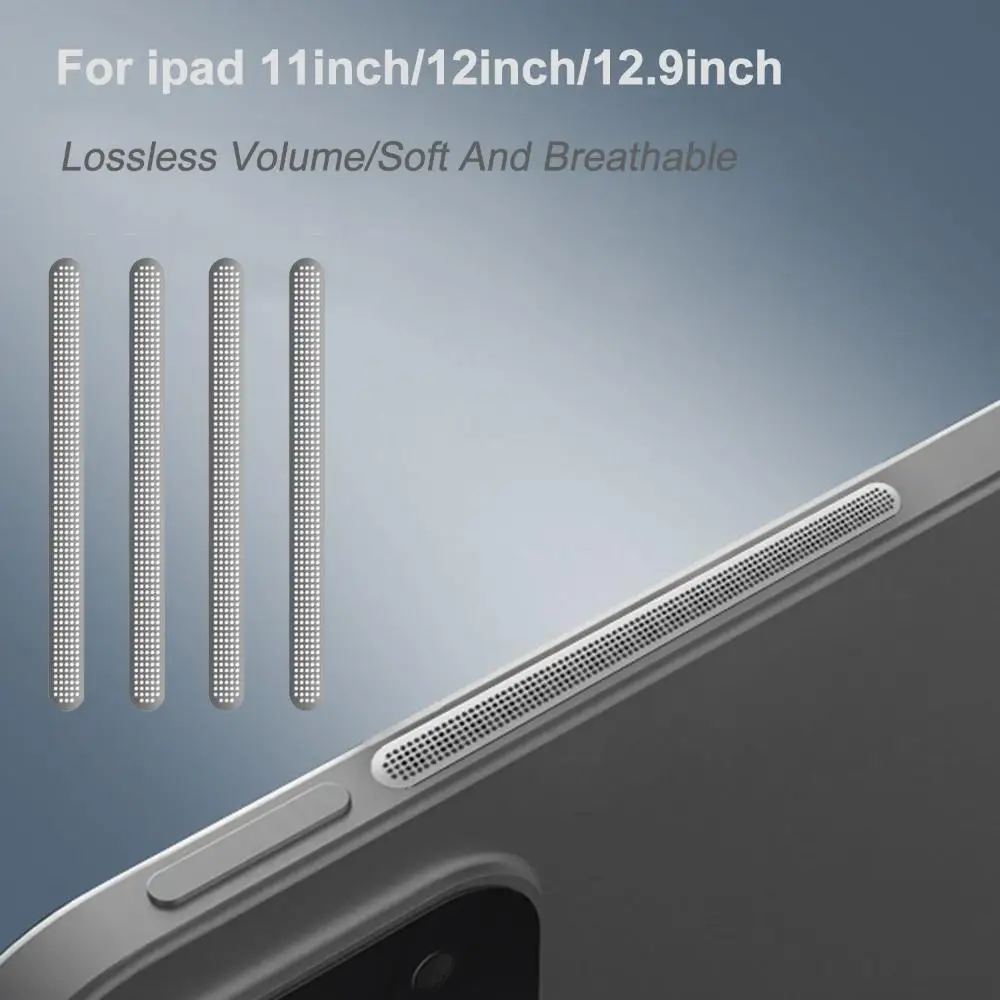 Per iPad Pro 2021 12.9 11 12 pollici altoparlanti universali in metallo adesivo auricolare pellicola protettiva prese d'aria rete antipolvere protezione antipolvere