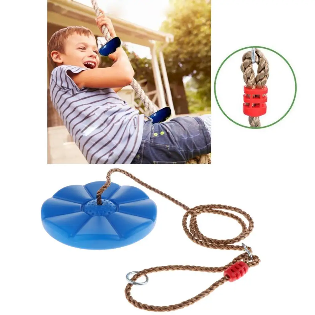 Kids Tree Swing Climbing Rope with Platforms,Disc Tree Swing