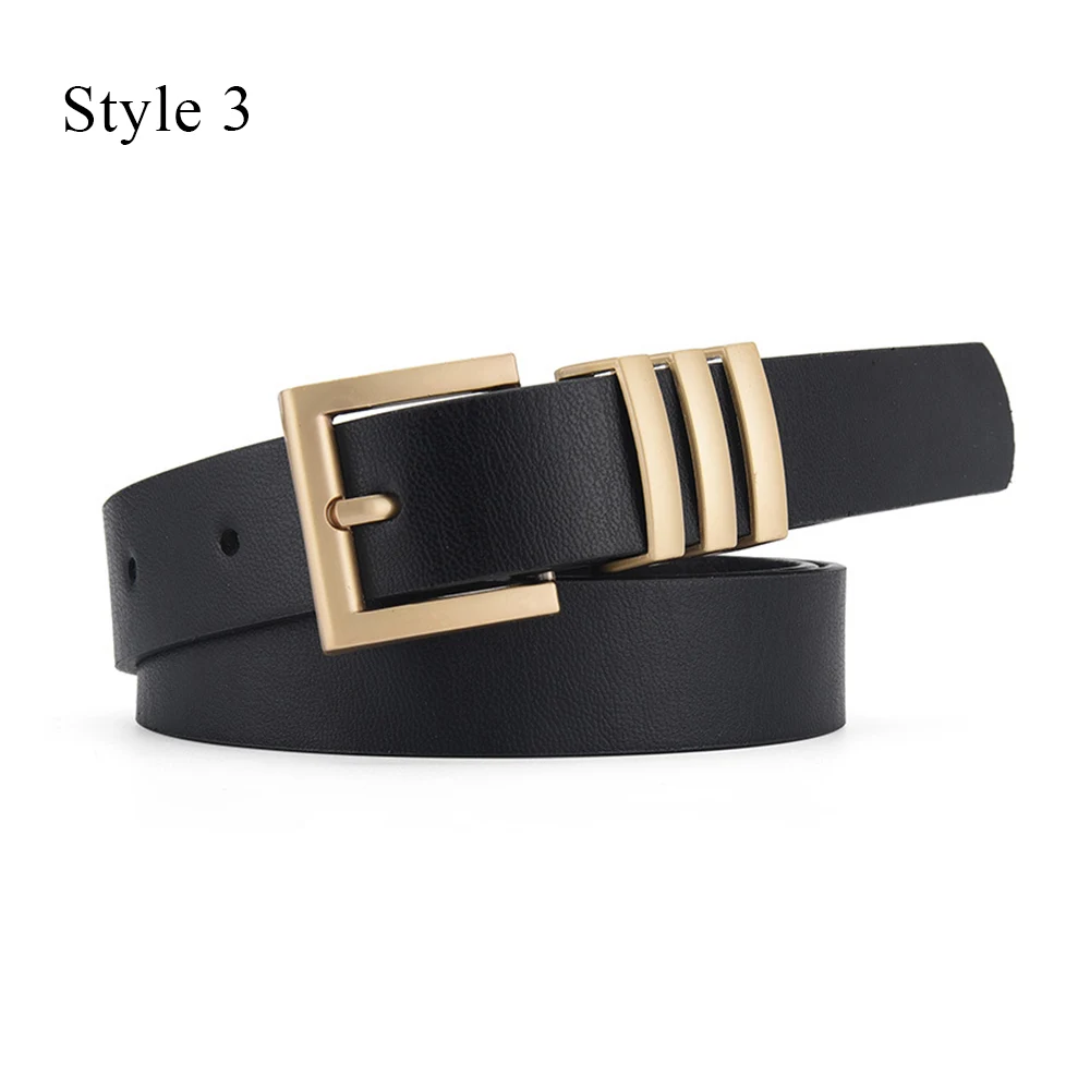 Chic Faux Leather Belts For Women Waist Belt Alloy Pin Buckle Jeans Casual Dress Waistband Adjustable Waist Straps Thin Belts