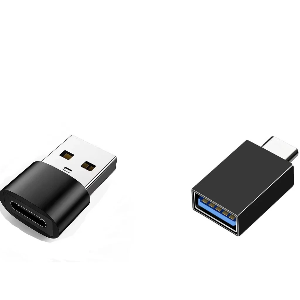Dual USB Adapter Set: USB-C to USB-A & USB-A to USB-C (Supports Charging & High-Speed Data Transfer)