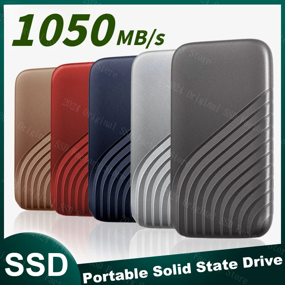 

128TB original My Passport SSD 4TB NVMe External Portable Solid State Drive 1TB 2TB Type-C USB3.2 Encrypted Mobile Hard Disk PS5