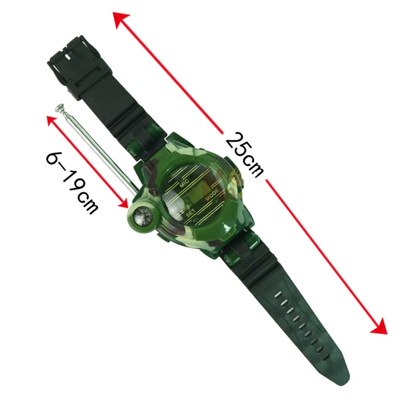 Fun Kids Walkie Talkie Camouflage Military Watch Wireless Walkie Talkie 7-in-1 Outdoor Kids Toys Birthday Gift
