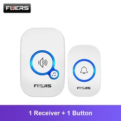 Enhanced Wireless Doorbell with Waterproof Design and Intelligent Alarm System for Homes and Businesses, Featuring 32 Melodic Chimes (White)