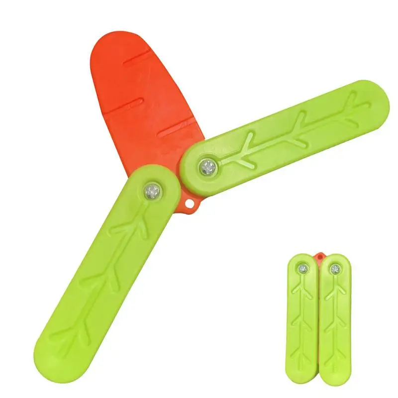 3D Printing Radish Butterfly Toy Knife Straight Jump Gravity Mini Carrot Knife Push Card Sensory Toy Christmas Halloween Gifts