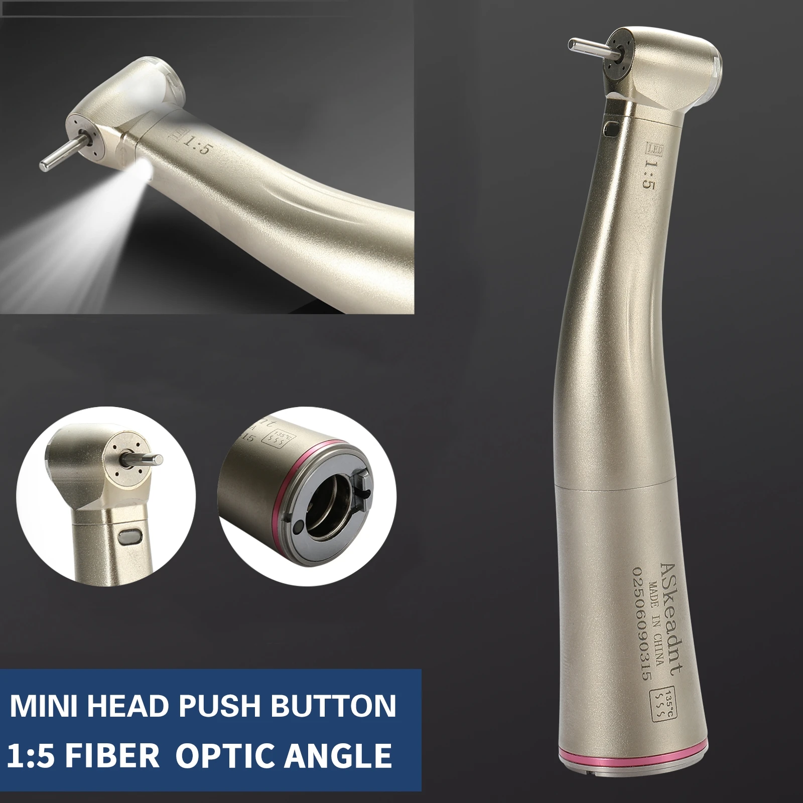 Dental Electronic LED Brushless Electric Micro Motor/1:5 Increasing Contra Angle Standard/Mini Head Handpiece