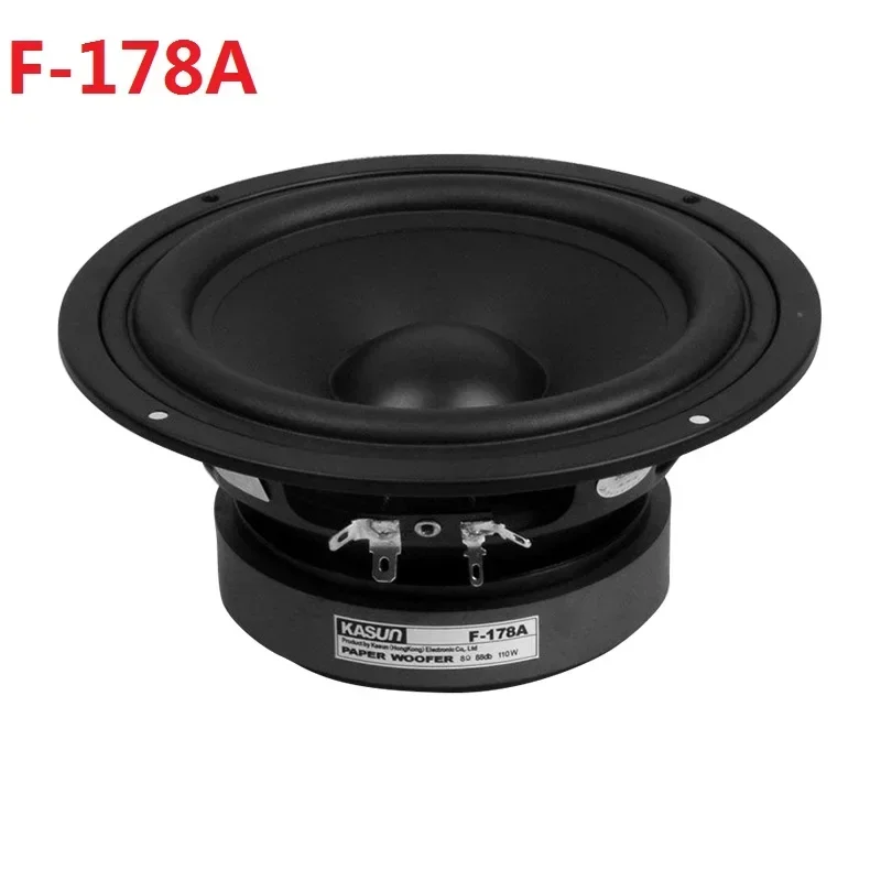 

1 Pieces Kasun F-178A/MK-630 6.5'' Home Audio DIY Midrange Speaker Driver Unit Black PP Cone 8ohm/110W/120W D167mm/D178mm