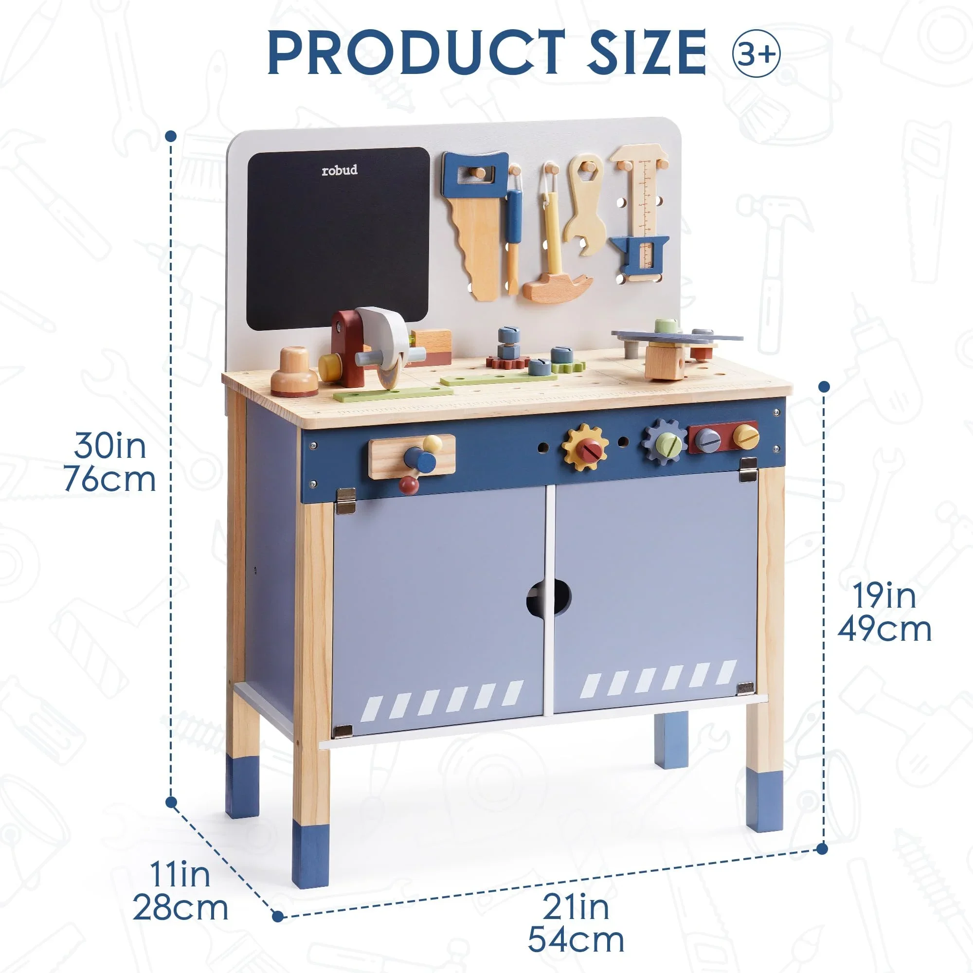 Robud Wooden Toy Workbench