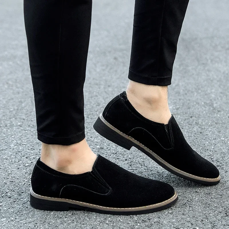 

2024 Suede Leather Slip On Loafers Men Shoes Wedding Oxfords Formal Shoes Men Mens Dress Shoes Schuhe Herren Sapato Masculino