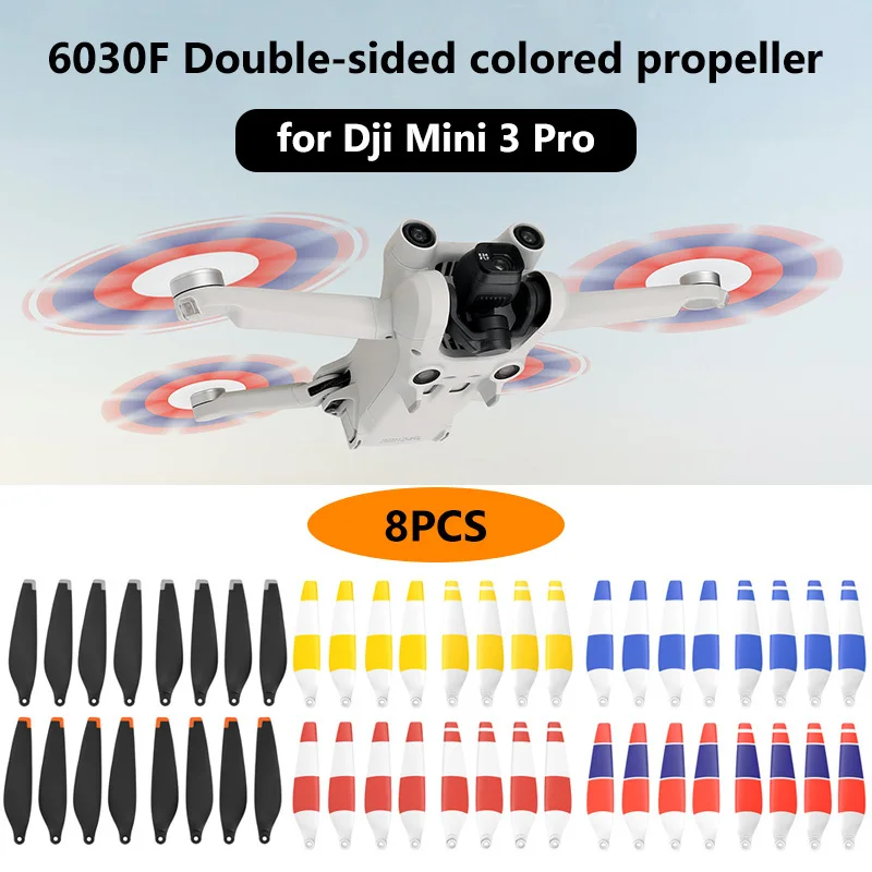 8pcs Propellers for DJI Mini 3 Pro Drone 6030F Prop Less Lower Noise