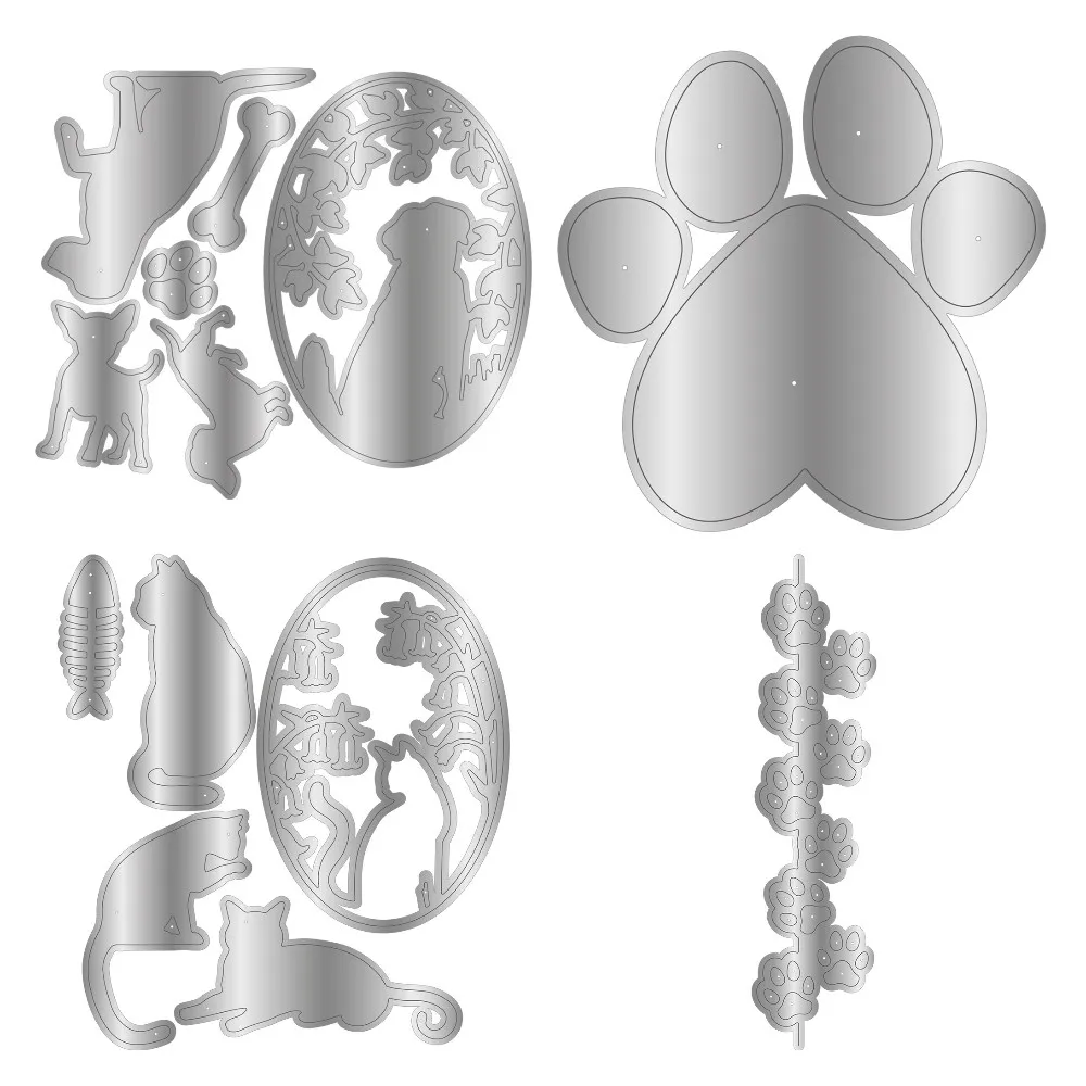 

Talk to the Paw Metal Craft Cutting Dies DIY Scrapbook Paper Diary Decoration Card Handmade Embossing New Product for 2024
