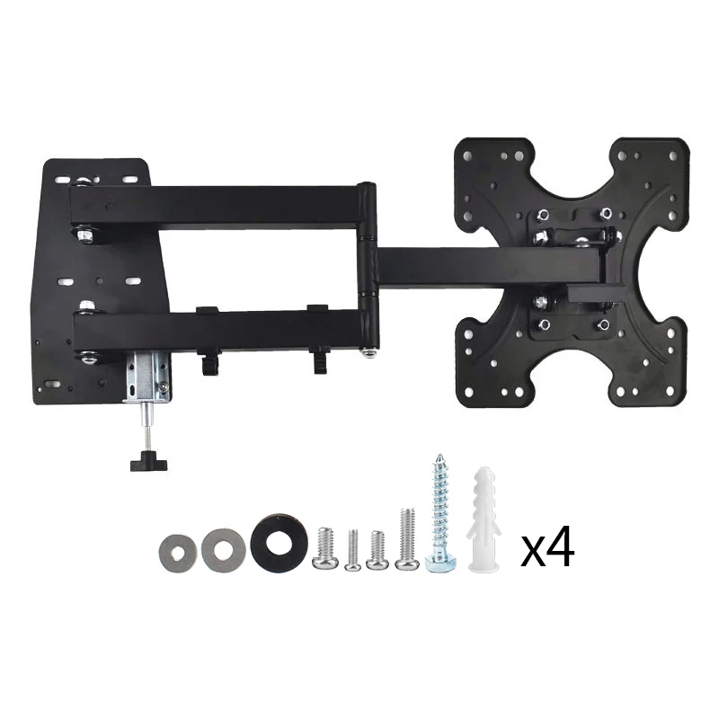 

RV TV Bracket With Lock Wall Mount Bracket Folding Function Free Telescopic 19-42 Inch Reinforced Base Rotationtv Holder