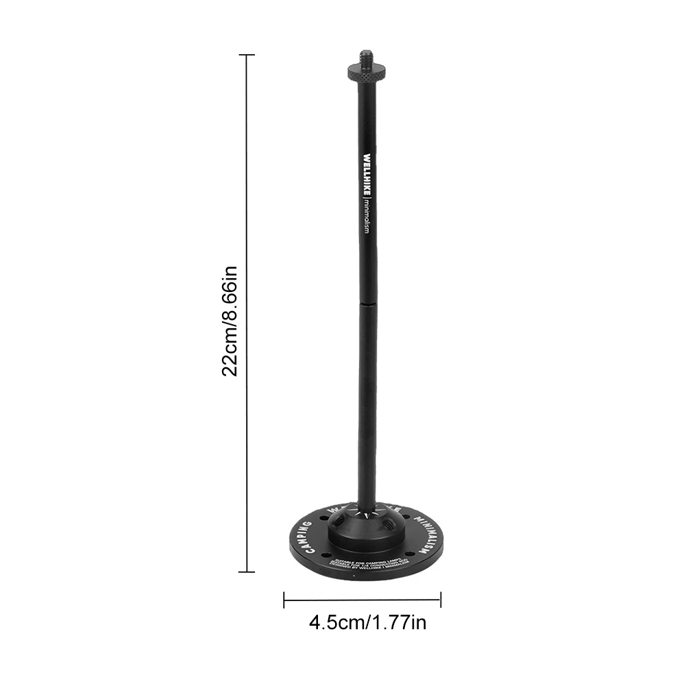 Desktop Light Stand Portable Camping Lamp Holder Aluminum Alloy Height Adjustable Lightweight for Hiking Fishing BBQ