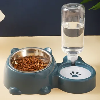 Raised Double Pet Food Bowl 1