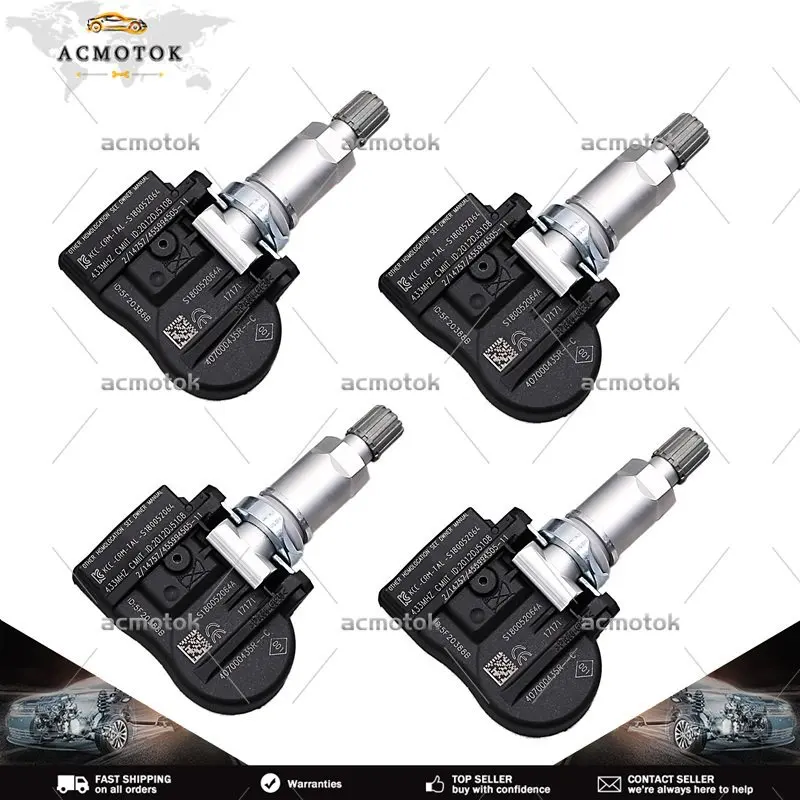 ڵ TPMS Ÿ̾ з ͸ ý ,  ް 󱸳 ÷ ƼƩ 407000435R 407003743R , 433MHz, 4 